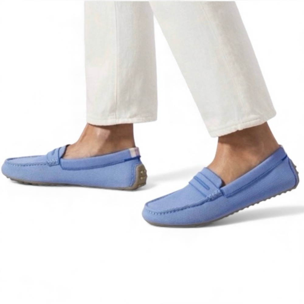 NWOB RETIRED Rothy’s The Driver Knit Loafers in Original Blue- Size W8